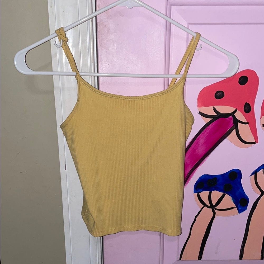Yellow Spaghetti Strap Top